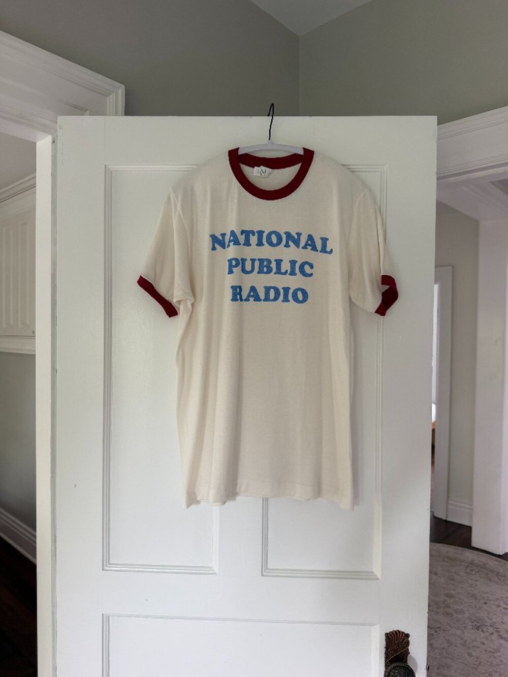 NWT NPR Retro 70s Cooper Ringer Tee